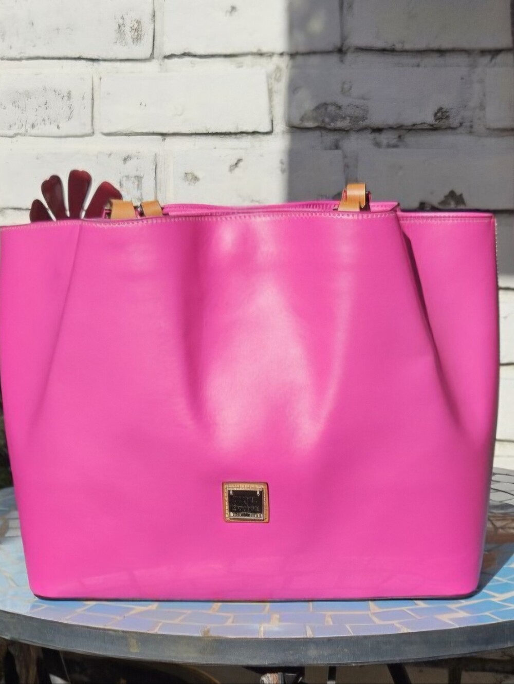 Outstanding Dooney & Bourke Magenta Flynn Shoulder/Tote Bag Fantastic Condition!